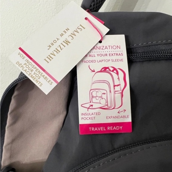 Isaac Mizrahi Backpack GREY Tik Tok Stanley Bag - Picture 4 of 5